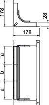 Cotovelo 3 vias para EÜK-2 430x177,7x177,7 Aço galvanizado pelo método Sendzimir