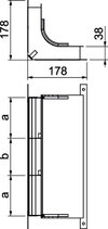 Cotovelo 3 vias para EÜK-2 430x177,7x177,7 Aço galvanizado pelo método Sendzimir