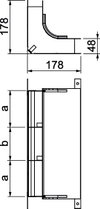 Cotovelo 3 vias para EÜK-2 430x177,7x177,7 Aço galvanizado pelo método Sendzimir