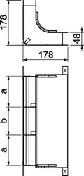 Cotovelo 3 vias para EÜK-2 430x177,7x177,7 Aço galvanizado pelo método Sendzimir