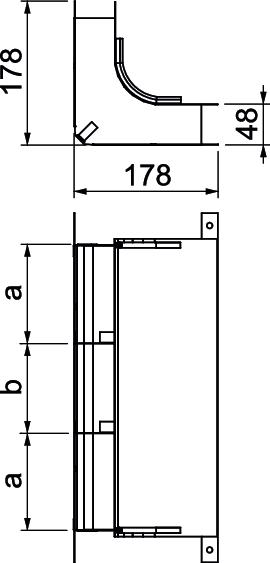 Cotovelo 3 vias para EÜK-2 430x177,7x177,7 Aço galvanizado pelo método Sendzimir – Imagem 2 de 3