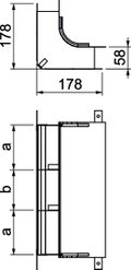 Cotovelo 3 vias para EÜK-2 430x177,7x177,7 Aço galvanizado pelo método Sendzimir