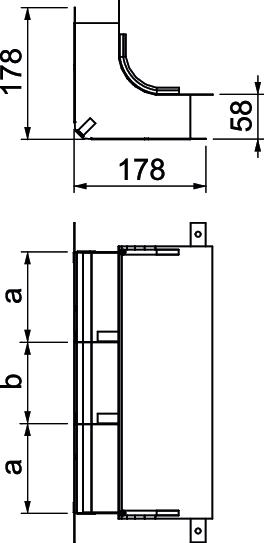Cotovelo 3 vias para EÜK-2 430x177,7x177,7 Aço galvanizado pelo método Sendzimir – Imagem 2 de 3