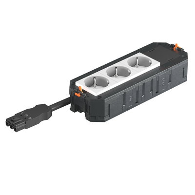 Suporte Connect WINSTA 3 tomadas brancas 208x76x45 Poliamida