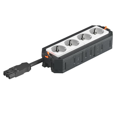 Suporte Connect WINSTA 3 tomadas brancas 208x76x45 Poliamida