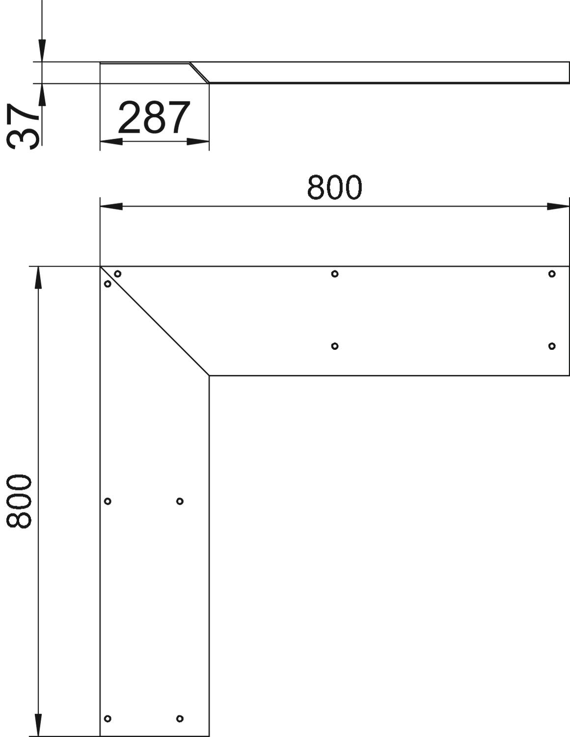 Tampa cega de ângulo interno p/ calha instalação superfície Aço galvanizado pelo método Sendzimir – Imagem 2 de 2
