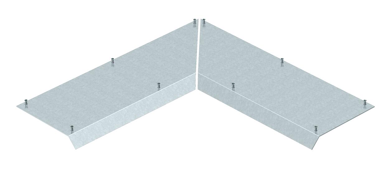 Tampa cega de ângulo interno p/ calha instalação superfície Aço galvanizado pelo método Sendzimir