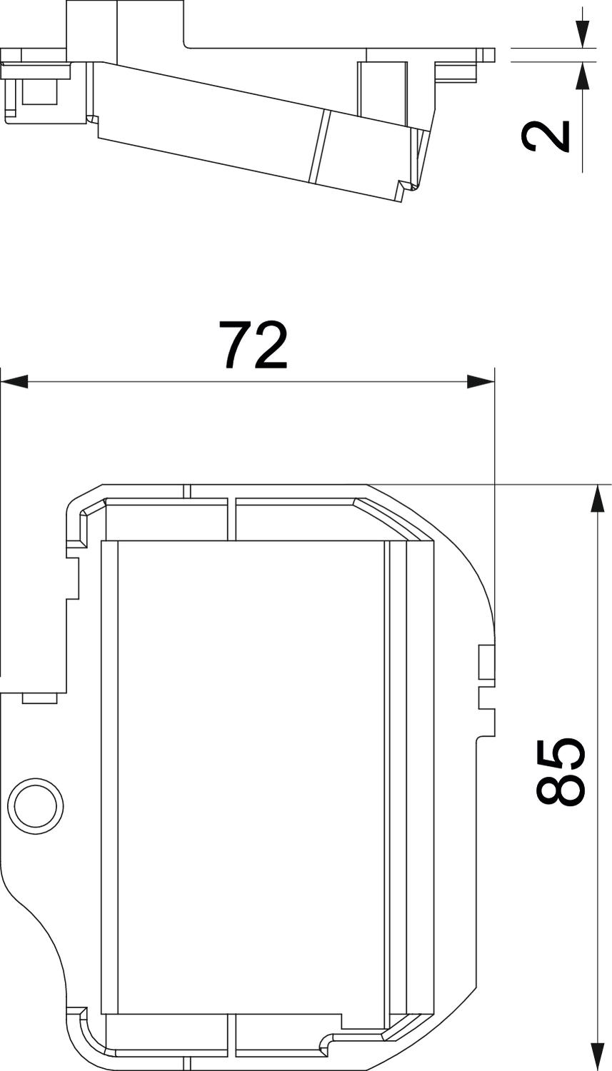 Espelho para GESRM2 72x85x14 Poliamida preto grafite RAL 9011 – Imagem 2 de 2