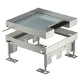 Square cassette with brush bar 243x243mm Aço inoxidável, livre de ferrugem A2 1.4301