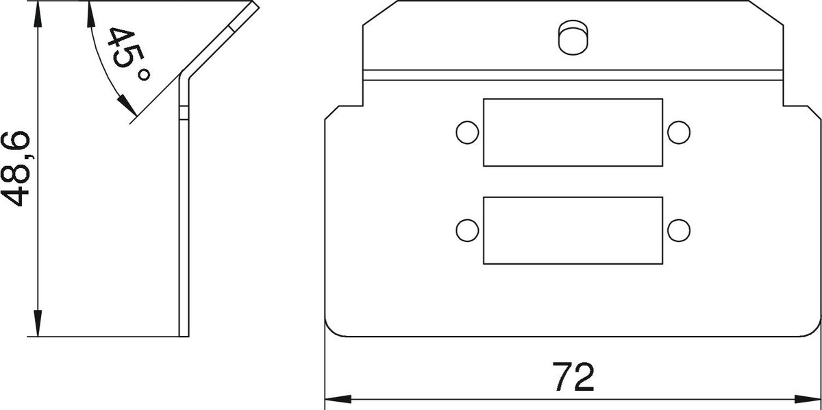 Platine tipo L, dupla Aço inoxidável, livre de ferrugem A2 1.4301 – Imagem 2 de 2