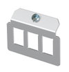 Platine para 3 conectores Tipo C Aço inoxidável, livre de ferrugem A2 1.4301