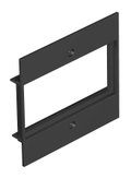 Espelho duplo Modul 45 para T12L 94.5x88mm Poliamida preto grafite RAL 9011