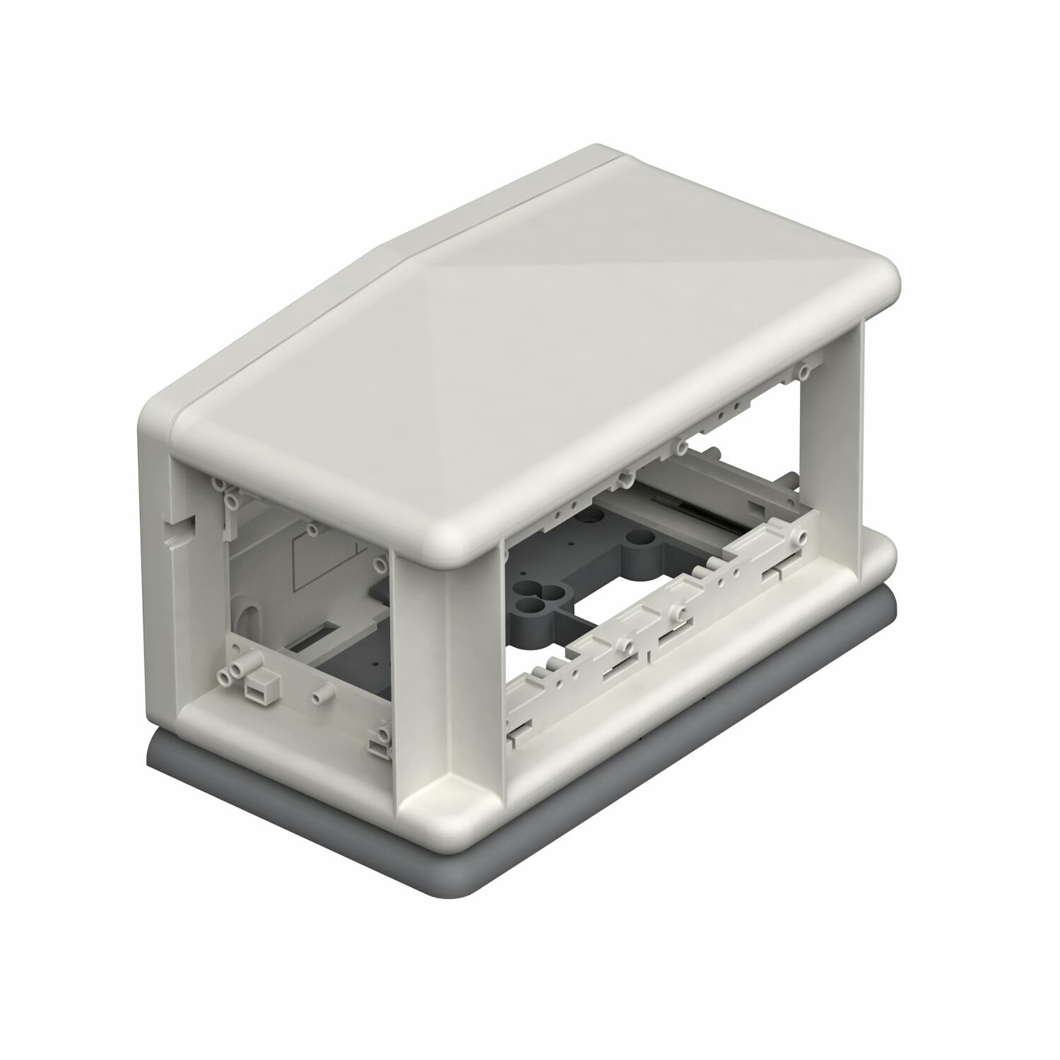 Telitank 225x125x125 Poliamida cinzento claro RAL 7035