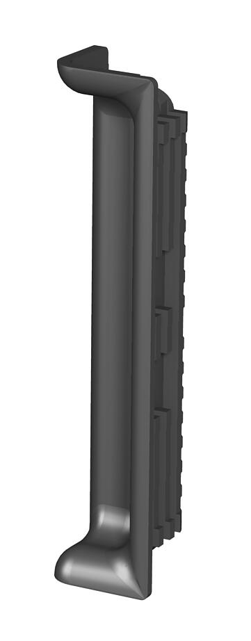 Embelezador de canto convexo Poliamida preto grafite RAL 9011