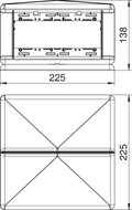 Telitank 225x225x125 Poliamida preto grafite RAL 9011
