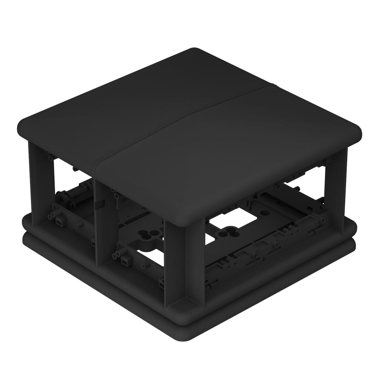 Telitank 225x225x125 Poliamida preto grafite RAL 9011