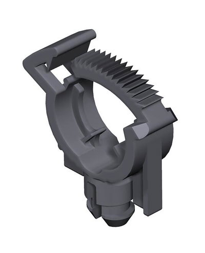 Fixador para suporte de aparelhos Poliamida preto grafite RAL 9011