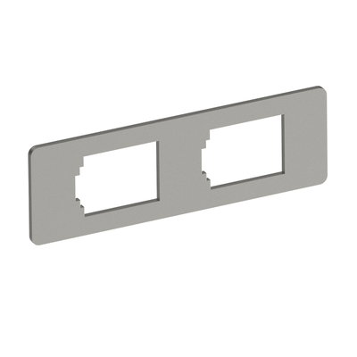 Espelho para 2 conectores Tipo B 77x24x1,5 Aço inoxidável, livre de ferrugem A2 1.4301