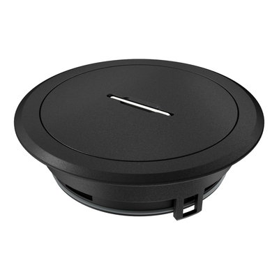 Tampa tubo periscópio com pega 140 mm Zinco fundido sobre pressão revestido a pó preto RAL 9005
