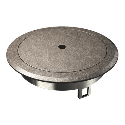 Tampa cega com fecho 140 mm Zinco fundido sobre pressão niquelado-oxidado