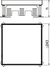 Tampa nivelável quadrada SL1 cega 243x243x100 Aço inoxidável, livre de ferrugem
