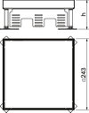 Tampa nivelável quadrada cega 243x243x100 Latão