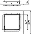 Tampa nivelável quadrada cega, revestimento de 25 mm 243x243x118 Aço inoxidável, livre de ferrugem