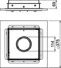 Tampa nivelável quadrada para tubo, revestimento 243x243x118 Aço inoxidável, livre de ferrugem