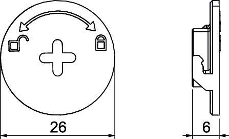 Twist lock for corner brackets for UZD4 Zinco fundido sobre pressão – Imagem 2 de 2