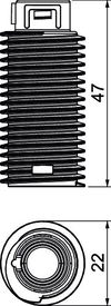 Threaded rod for UZD 140x140x25 Poliamida, reforçada com fibra de vidro cor-de-laranja pastel RAL 2003
