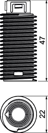 Threaded rod for UZD 140x140x25 Poliamida, reforçada com fibra de vidro cor-de-laranja pastel RAL 2003 – Imagem 2 de 2