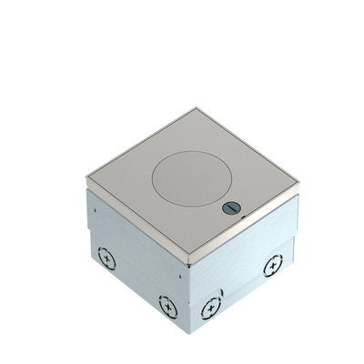Caixa de pavimento com tubo periscópio, vazia 140x140x110 Aço inoxidável, livre de ferrugem