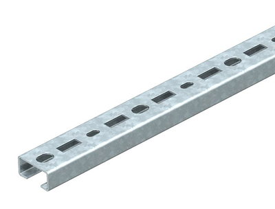 Perfil perfurado, rasgo 16mm 400x30x15 Aço Galvanizado por imersão a quente após maquinação