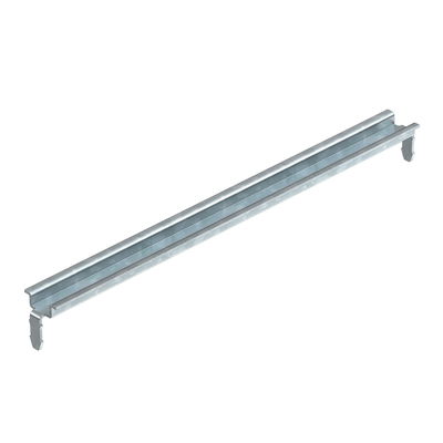 Calha DIN para fixação de borne de terra 168x15x7,5 Aço eletrogalvanizado, passivado transparente