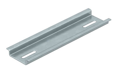 Calha DIN em comprimentos extra p/ T-Box 248x35x7,5 Aço galvanizado pelo método Sendzimir