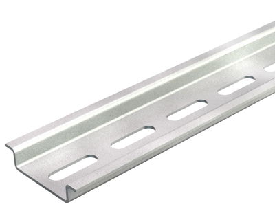 Calha DIN perfurada 2000x35x7,5 Aço galvanizado pelo método Sendzimir