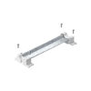 Top hat rail with support and screws 156x35x7,5