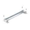Top hat rail with support and screws 206x35x7,5