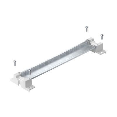 Top hat rail with support and screws 206x35x7,5