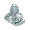 Hammerhead screw with spring for profile rail MS4121/4141 M8x30mm Aço Lamela de zinco