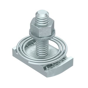 Hammerhead screw with spring for profile rail MS4121/4141 M8x30mm Aço Lamela de zinco