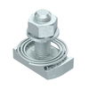 Hammerhead screw with spring for profile rail MS4121/4141 M10x30mm Aço Lamela de zinco