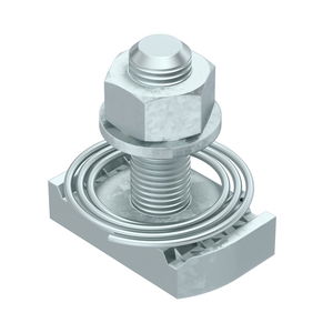 Hammerhead screw with spring for profile rail MS4121/4141 M10x30mm Aço Lamela de zinco