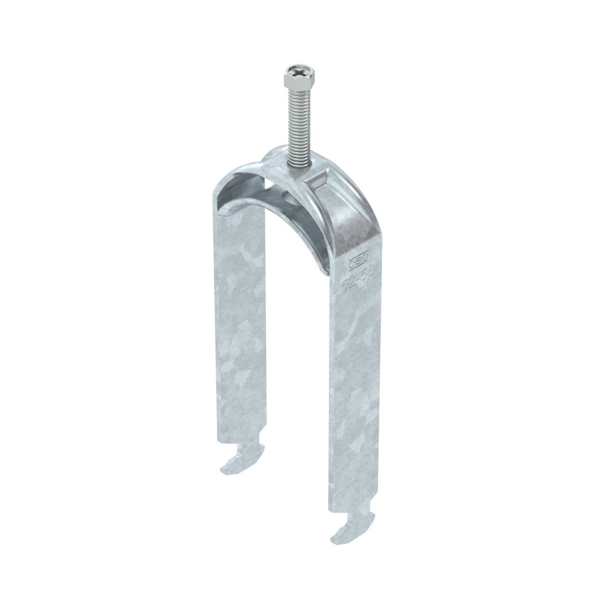Abraçadeira BBS 2056 dupla 52-58mm Aço Galvanizado por imersão a quente após maquinação