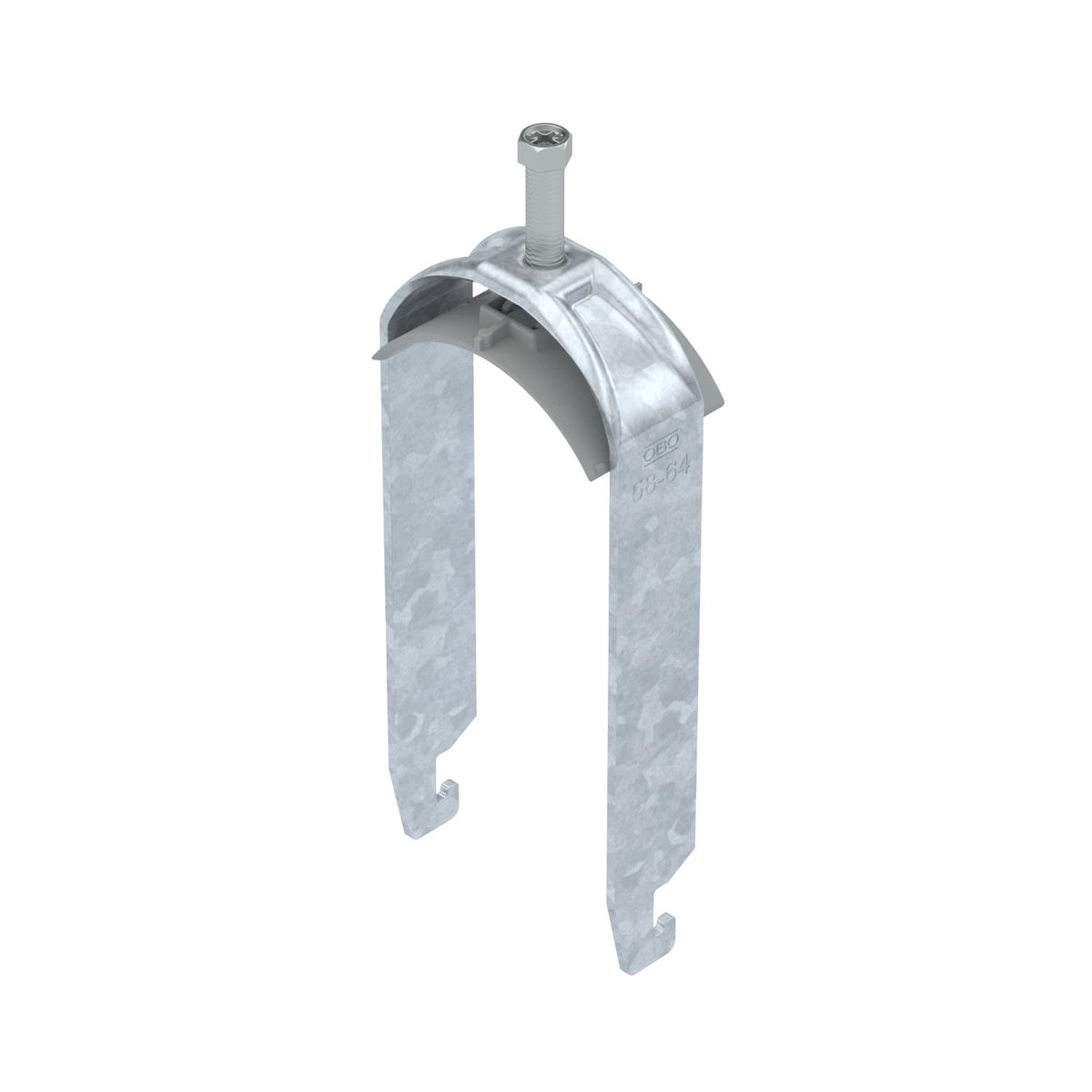 Abraçadeira BBS 2056 dupla 58-64mm Aço Galvanizado por imersão a quente após maquinação