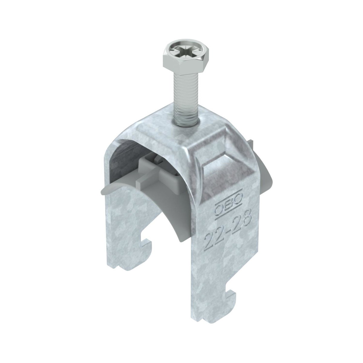 Abraçadeira BBS 2056 dupla 22-28mm Aço Galvanizado por imersão a quente após maquinação