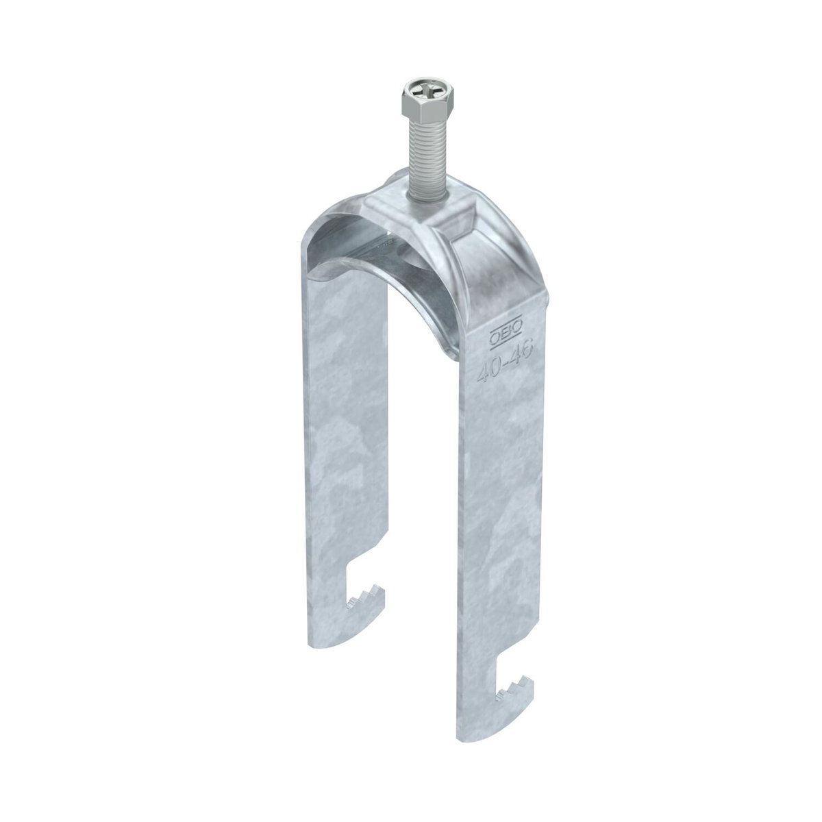 Abraçadeira BBS 2056 dupla 40-46mm Aço Galvanizado por imersão a quente após maquinação