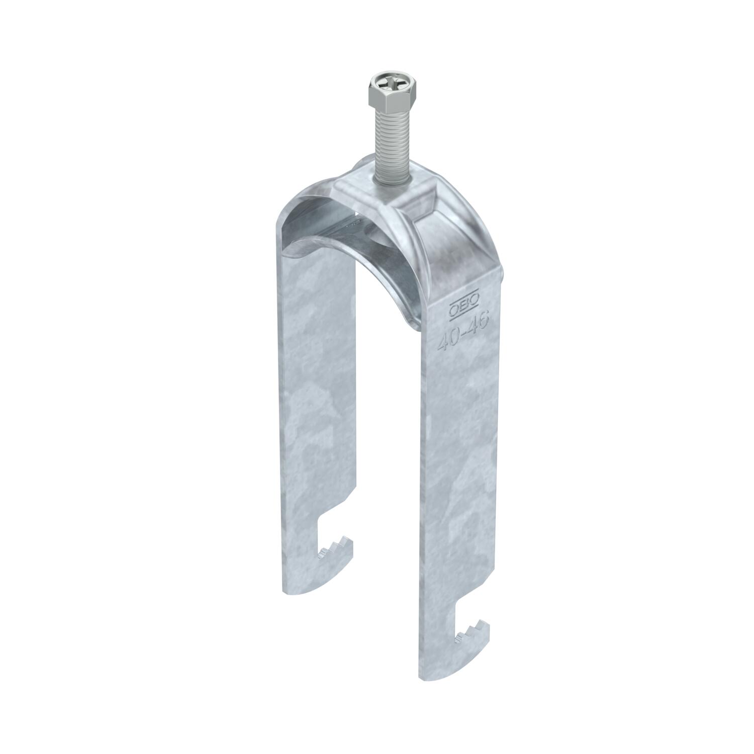 Abraçadeira BBS 2056 dupla 40-46mm Aço Galvanizado por imersão a quente após maquinação