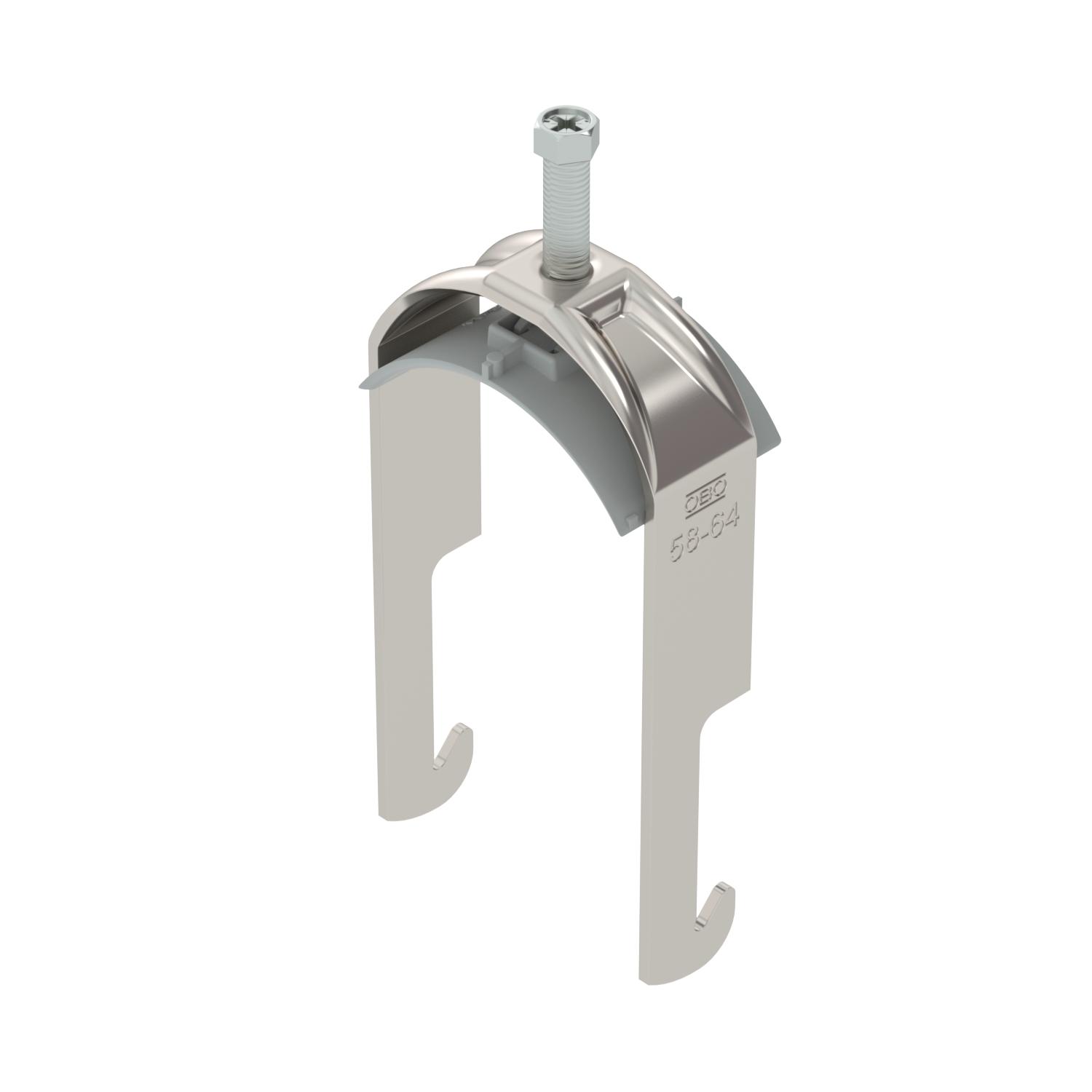 Abraçadeira BBS 2056 58-64mm Aço inoxidável, livre de ferrugem A2 1.4301 brilhante, pós-tratamento