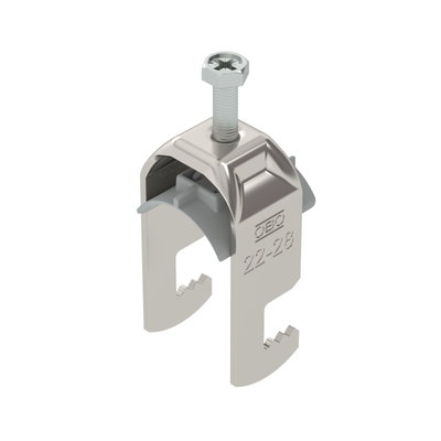 Abraçadeira BBS 2056 22-28mm Aço inoxidável, livre de ferrugem A2 1.4301 brilhante, pós-tratamento